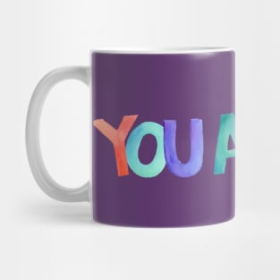 Watercolor quote YOU AND ME Mug